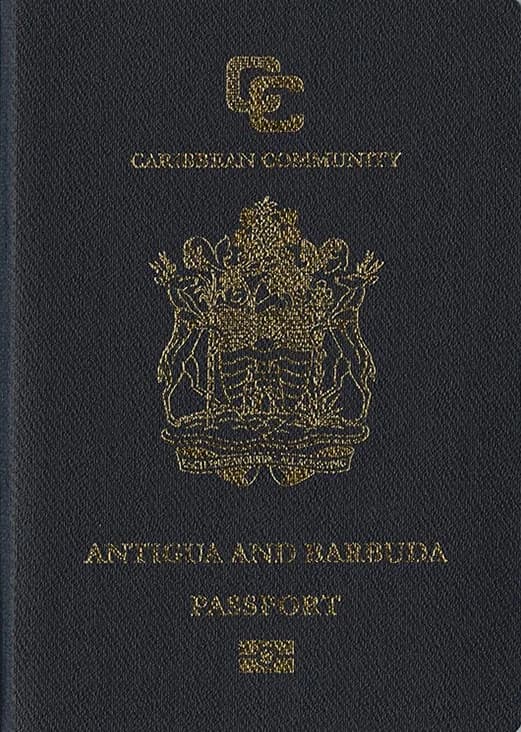 Front cover of the Antigua and Barbuda passport